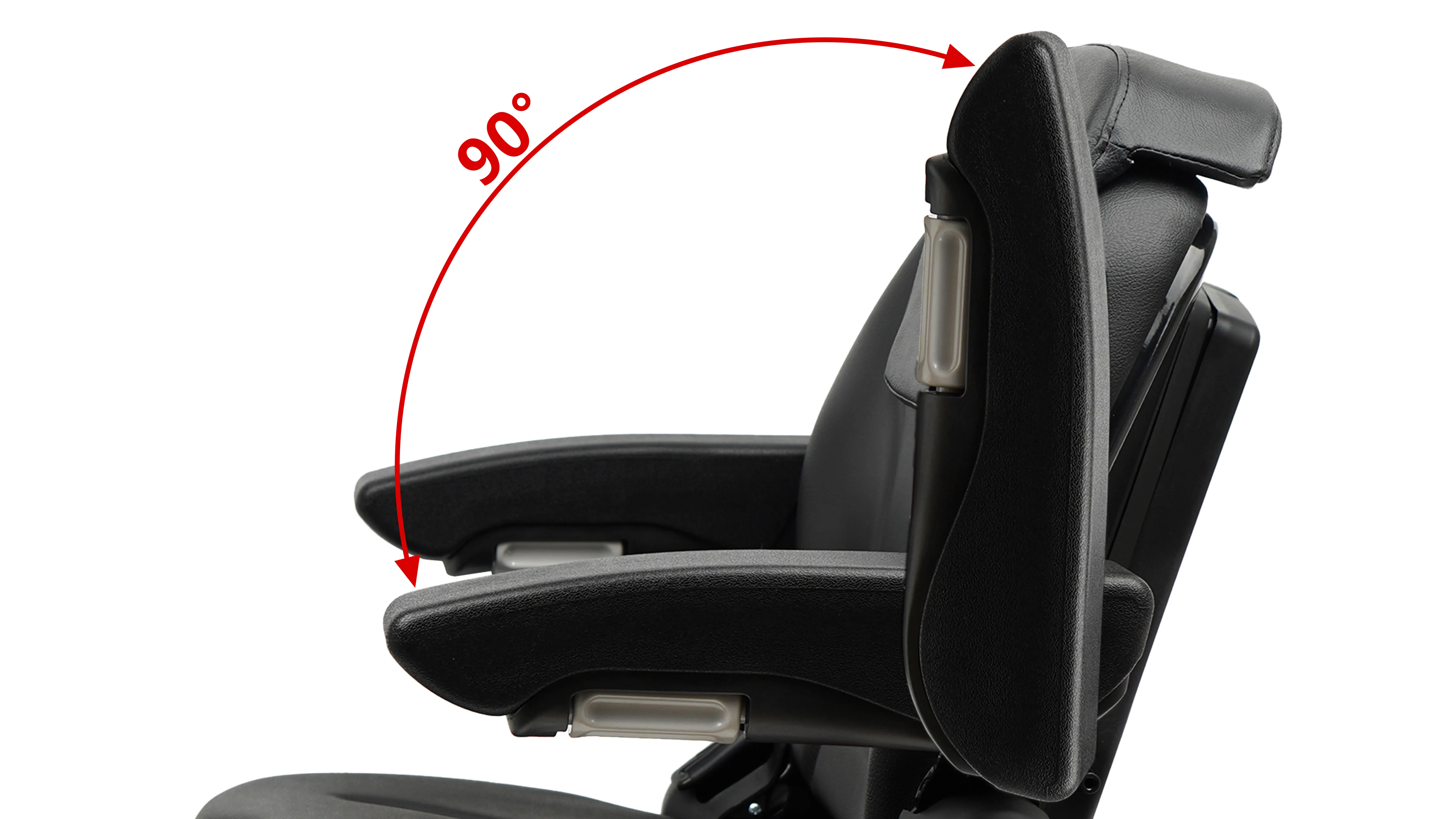 Custom seats on the assembly bench with armrests and options being fitted